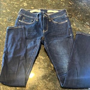 Anthropologie Blue Straight Leg Jeans with Distressed Look